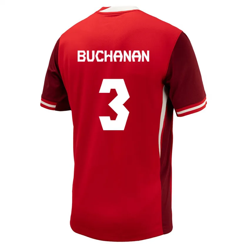 Danxen Mann Canada Kadeisha Buchanan #3 Rød Hjemmetrøye Drakt Trøye 24-26 Skjorter T-Skjorte
