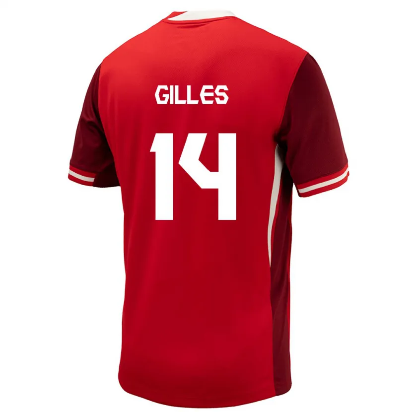 Danxen Mann Canada Vanessa Gilles #14 Rød Hjemmetrøye Drakt Trøye 24-26 Skjorter T-Skjorte