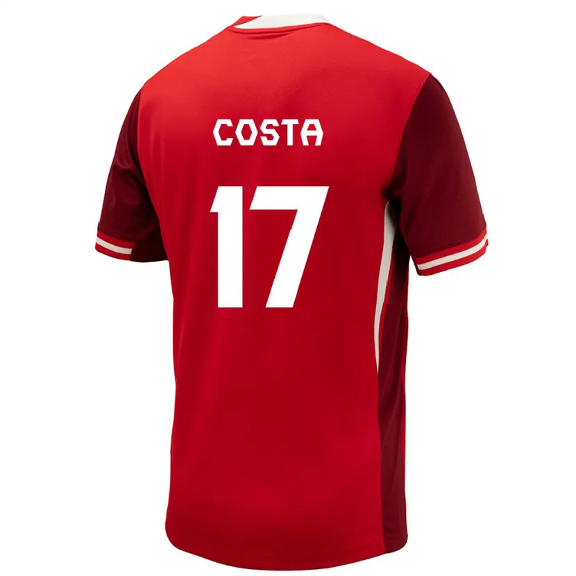 Danxen Mann Canada Jesse Costa #17 Rød Hjemmetrøye Drakt Trøye 24-26 Skjorter T-Skjorte