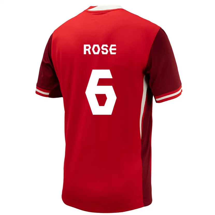 Danxen Mann Canada Deanne Rose #6 Rød Hjemmetrøye Drakt Trøye 24-26 Skjorter T-Skjorte