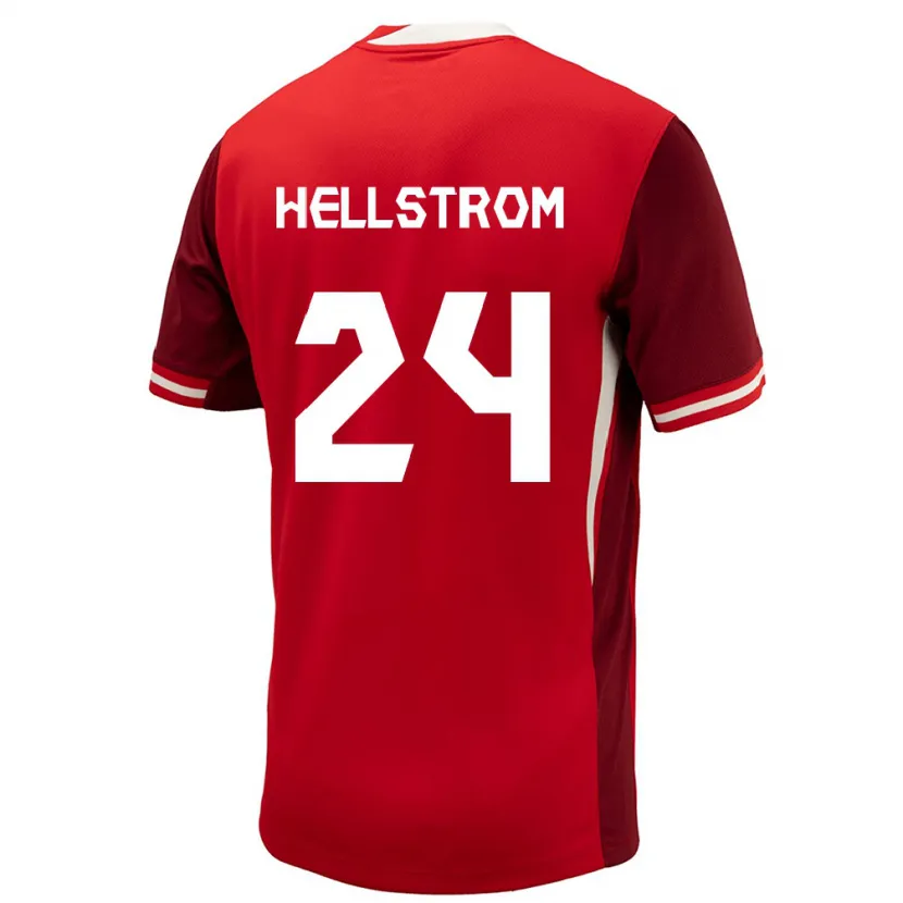 Danxen Mann Canada Jenna Hellstrom #24 Rød Hjemmetrøye Drakt Trøye 24-26 Skjorter T-Skjorte
