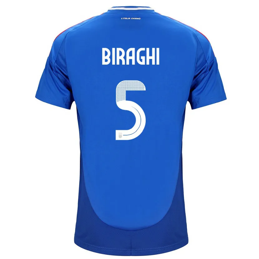 Danxen Mann Italia Cristiano Biraghi #5 Blå Hjemmetrøye Drakt Trøye 24-26 Skjorter T-Skjorte