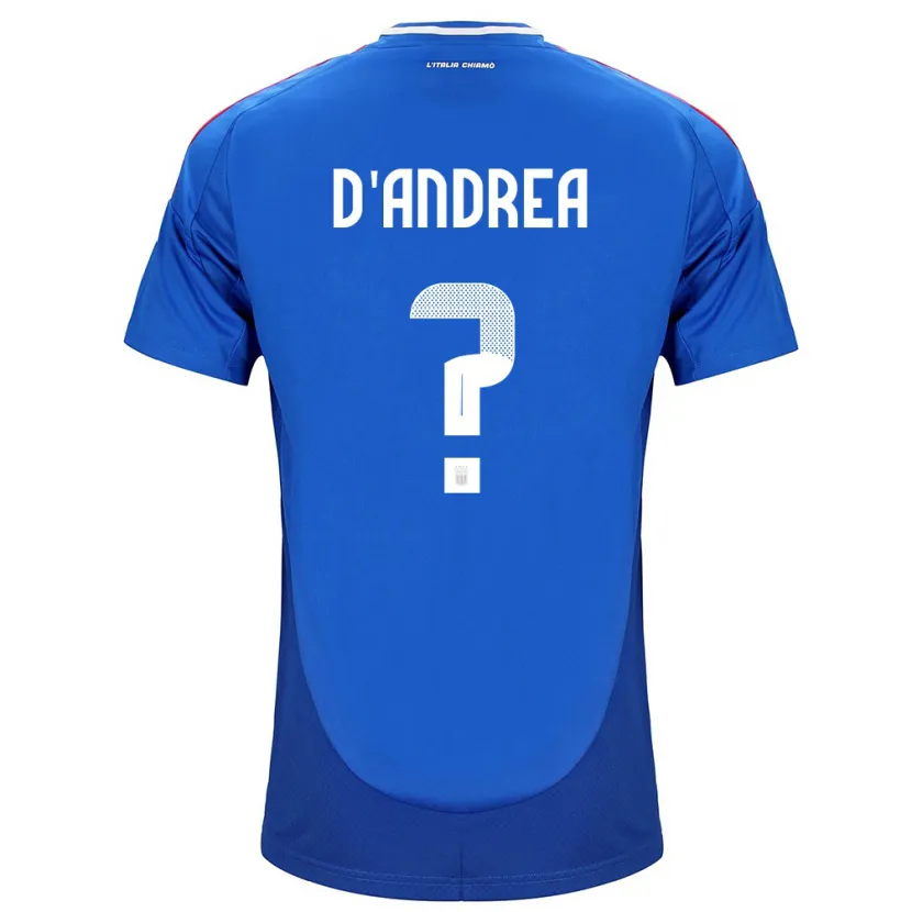 Danxen Mann Italia Luca D'andrea #0 Blå Hjemmetrøye Drakt Trøye 24-26 Skjorter T-Skjorte
