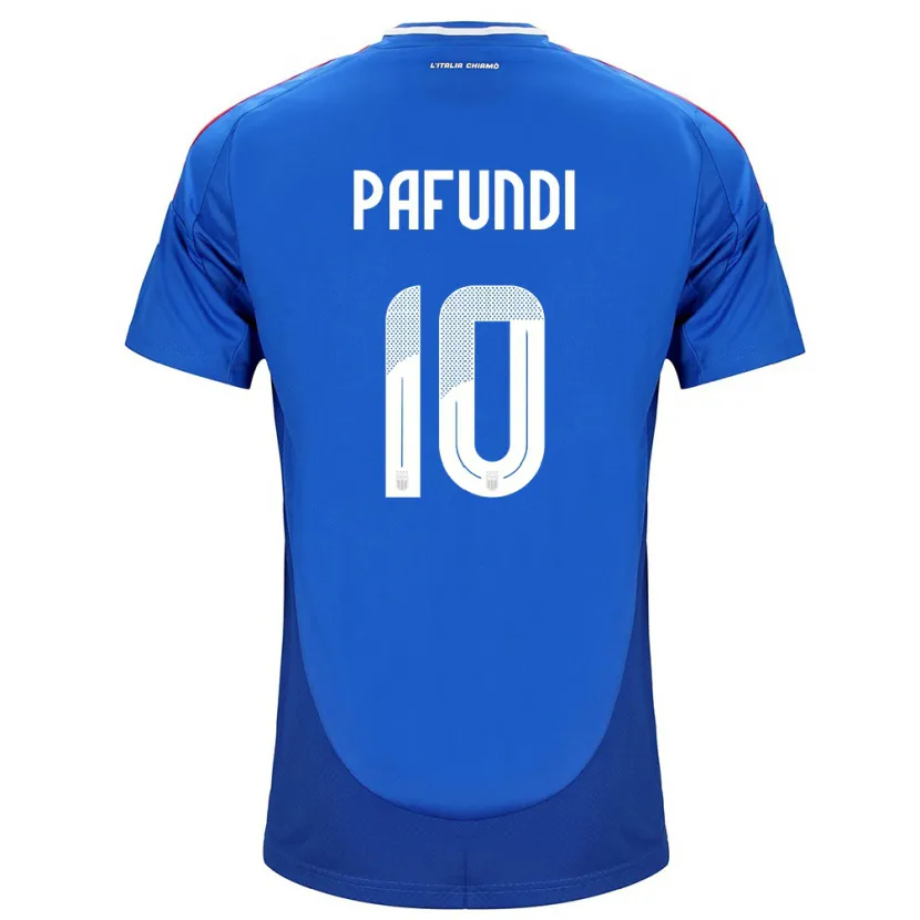 Danxen Mann Italia Simone Pafundi #10 Blå Hjemmetrøye Drakt Trøye 24-26 Skjorter T-Skjorte
