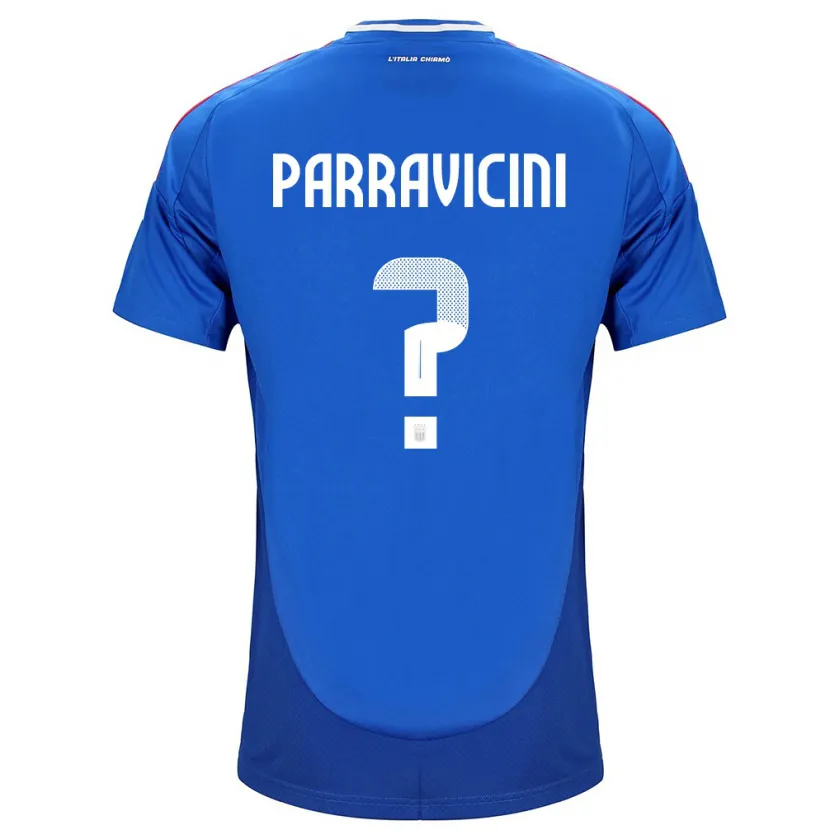 Danxen Mann Italia Fabio Parravicini #0 Blå Hjemmetrøye Drakt Trøye 24-26 Skjorter T-Skjorte