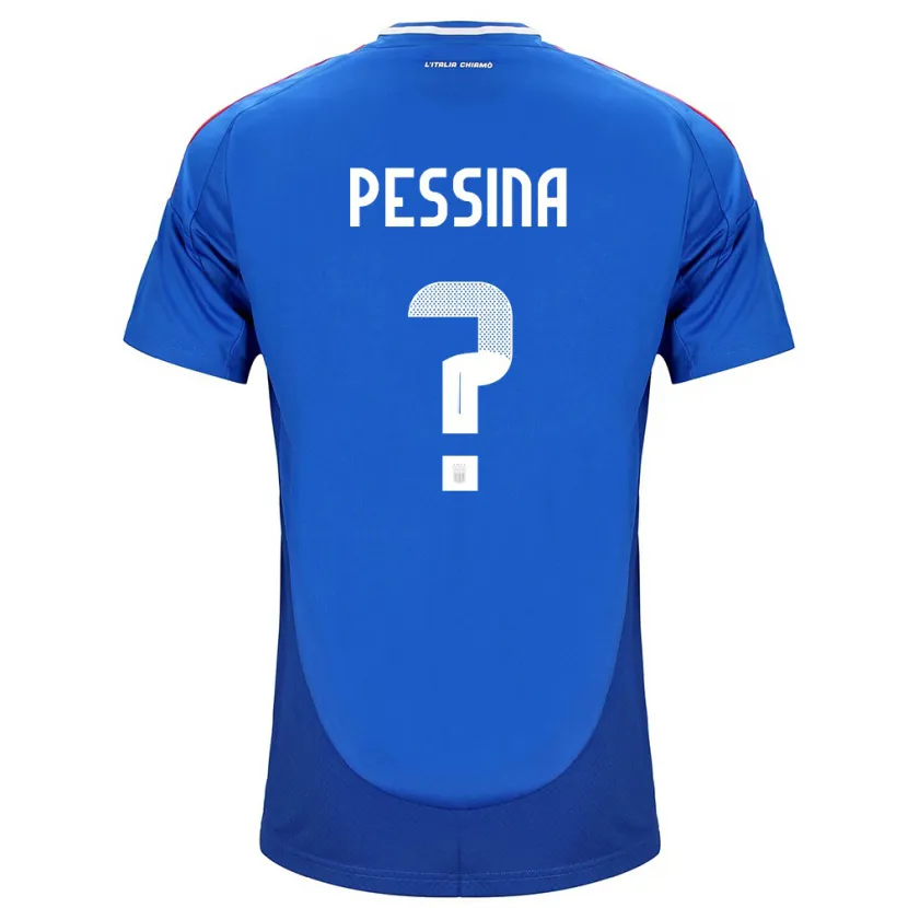 Danxen Mann Italia Massimo Pessina #0 Blå Hjemmetrøye Drakt Trøye 24-26 Skjorter T-Skjorte