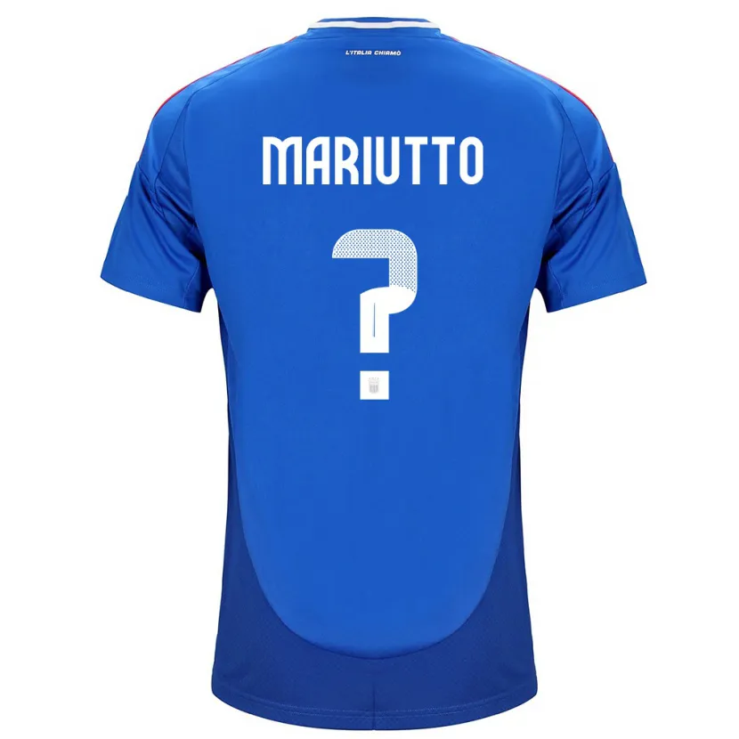Danxen Mann Italia Francesco Mariutto #0 Blå Hjemmetrøye Drakt Trøye 24-26 Skjorter T-Skjorte