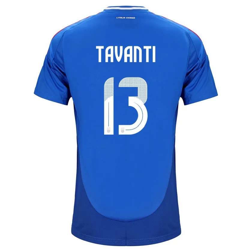 Danxen Mann Italia Samuele Tavanti #13 Blå Hjemmetrøye Drakt Trøye 24-26 Skjorter T-Skjorte