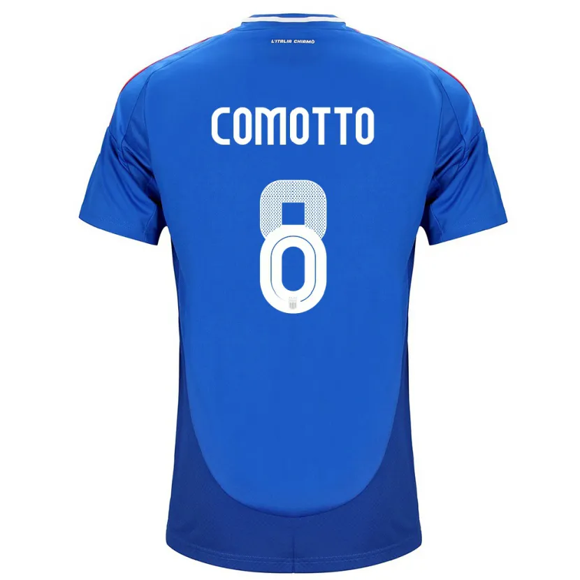 Danxen Mann Italia Christian Comotto #8 Blå Hjemmetrøye Drakt Trøye 24-26 Skjorter T-Skjorte