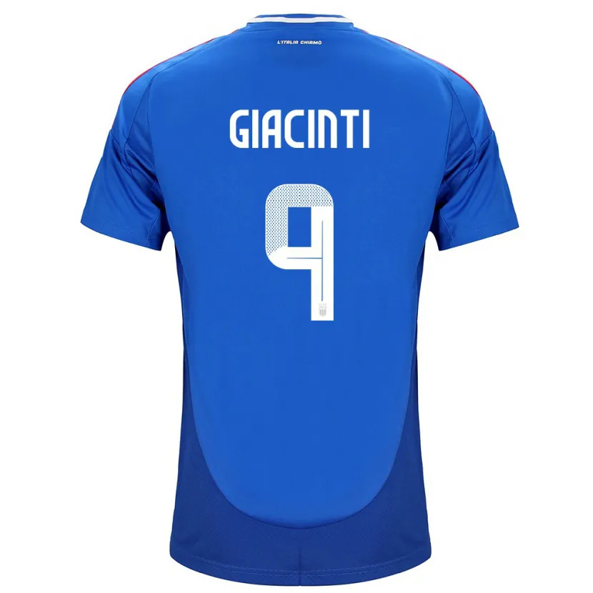Danxen Mann Italia Valentina Giacinti #9 Blå Hjemmetrøye Drakt Trøye 24-26 Skjorter T-Skjorte