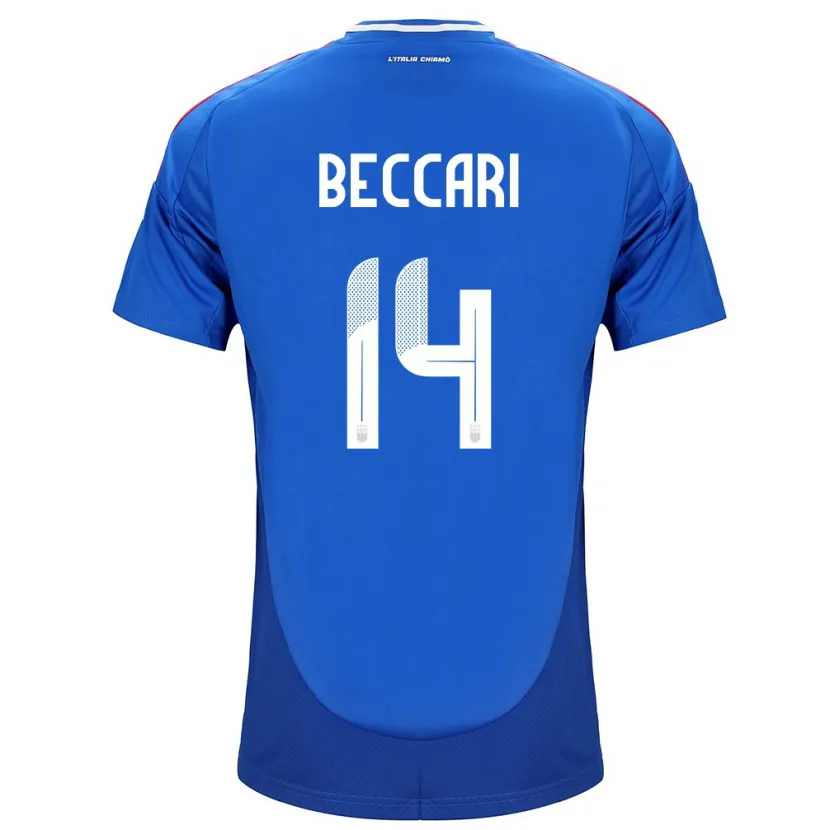 Danxen Mann Italia Chiara Beccari #14 Blå Hjemmetrøye Drakt Trøye 24-26 Skjorter T-Skjorte