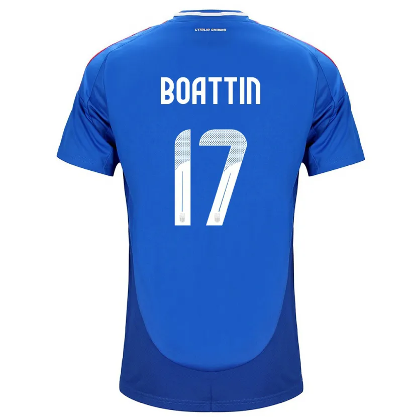 Danxen Mann Italia Lisa Boattin #17 Blå Hjemmetrøye Drakt Trøye 24-26 Skjorter T-Skjorte