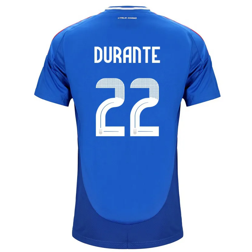 Danxen Mann Italia Francesca Durante #22 Blå Hjemmetrøye Drakt Trøye 24-26 Skjorter T-Skjorte