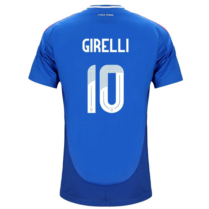 Danxen Mann Italia Cristiana Girelli #10 Blå Hjemmetrøye Drakt Trøye 24-26 Skjorter T-Skjorte