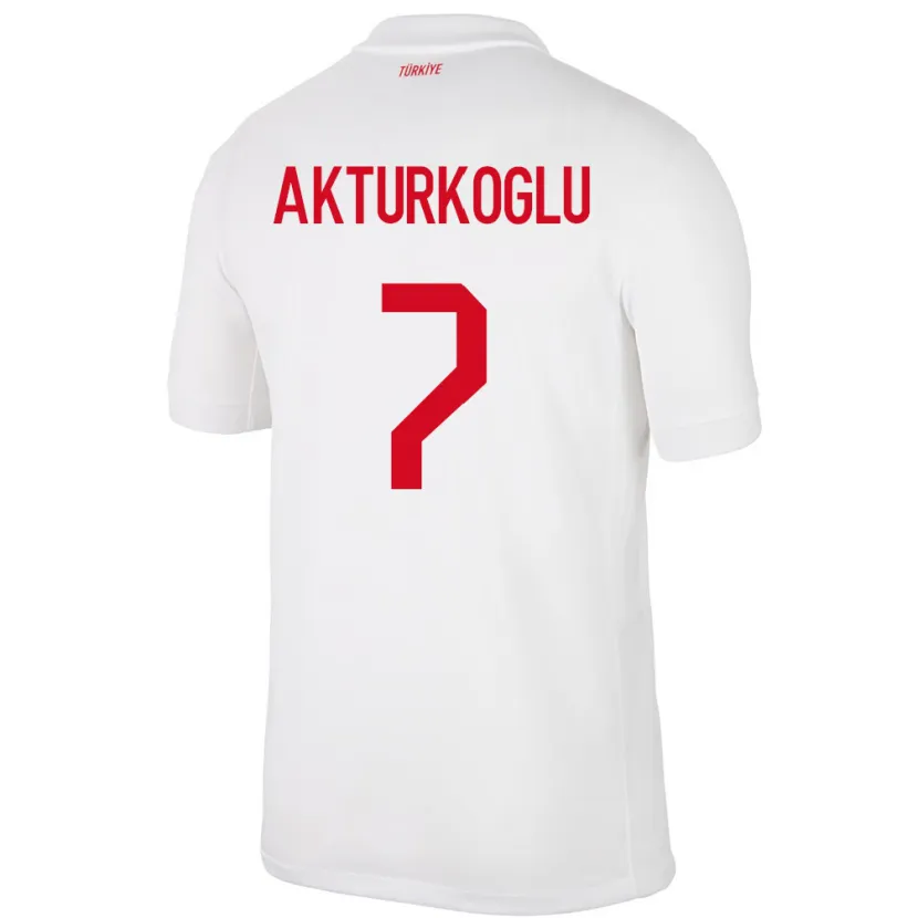 Danxen Mann Tyrkia Kerem Aktürkoğlu #7 Hvit Hjemmetrøye Drakt Trøye 24-26 Skjorter T-Skjorte