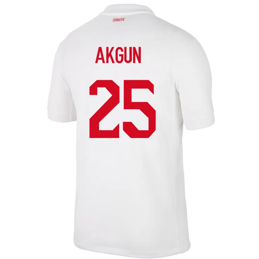 Danxen Mann Tyrkia Yunus Akgün #25 Hvit Hjemmetrøye Drakt Trøye 24-26 Skjorter T-Skjorte