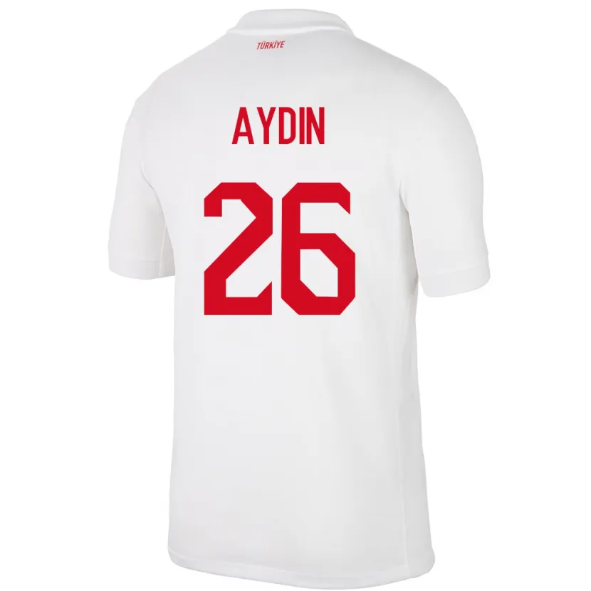 Danxen Mann Tyrkia Oğuz Aydın #26 Hvit Hjemmetrøye Drakt Trøye 24-26 Skjorter T-Skjorte