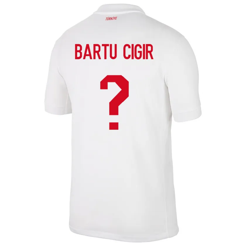 Danxen Mann Tyrkia Can Bartu Çığır #0 Hvit Hjemmetrøye Drakt Trøye 24-26 Skjorter T-Skjorte
