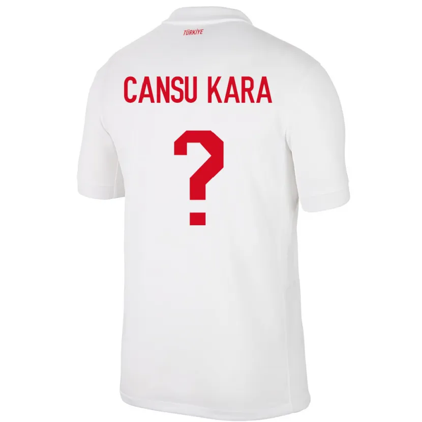 Danxen Mann Tyrkia İlayda Cansu Kara #0 Hvit Hjemmetrøye Drakt Trøye 24-26 Skjorter T-Skjorte