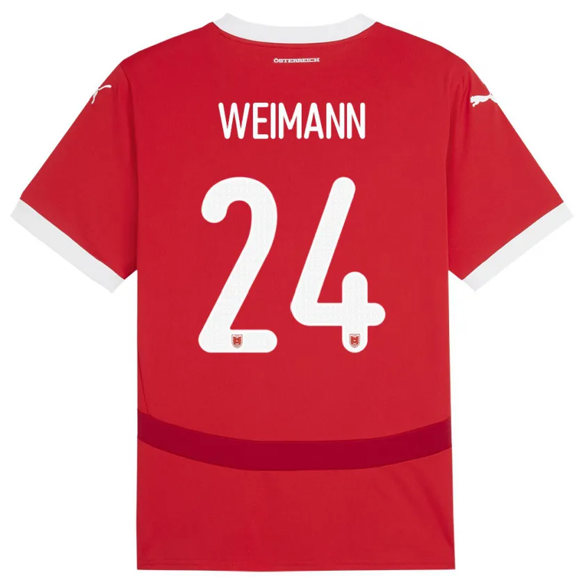 Danxen Mann Østerrike Andreas Weimann #24 Rød Hjemmetrøye Drakt Trøye 24-26 Skjorter T-Skjorte