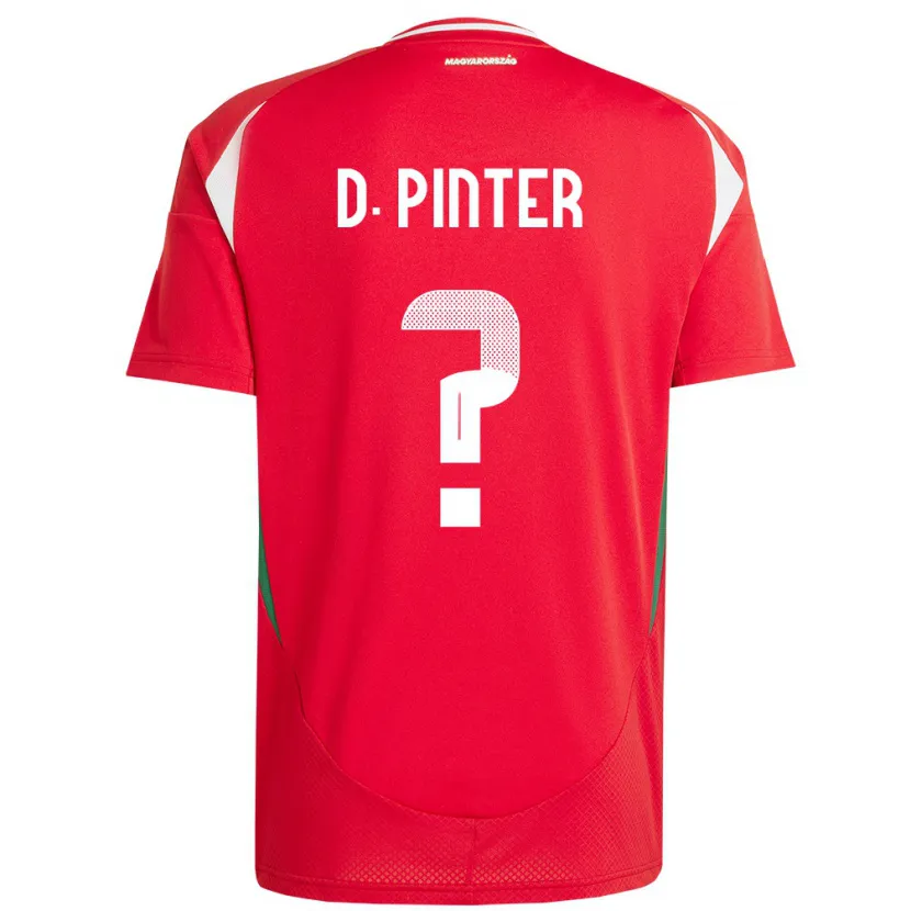 Danxen Mann Ungarn Daniel Pinter #0 Rød Hjemmetrøye Drakt Trøye 24-26 Skjorter T-Skjorte