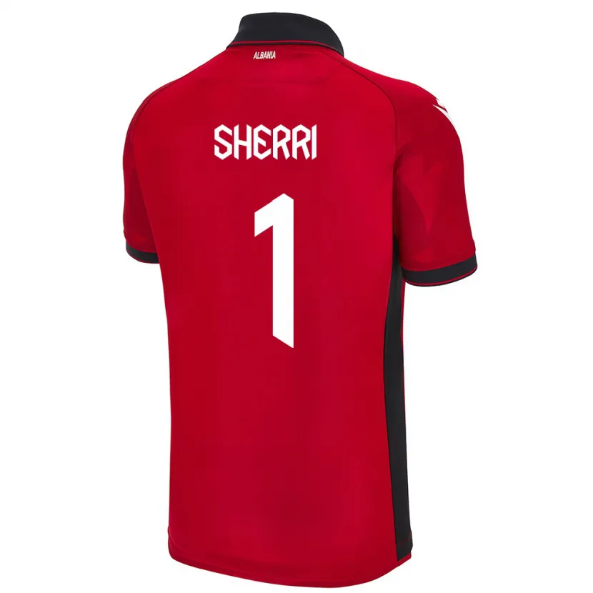Danxen Mann Albania Alen Sherri #1 Rød Hjemmetrøye Drakt Trøye 24-26 Skjorter T-Skjorte