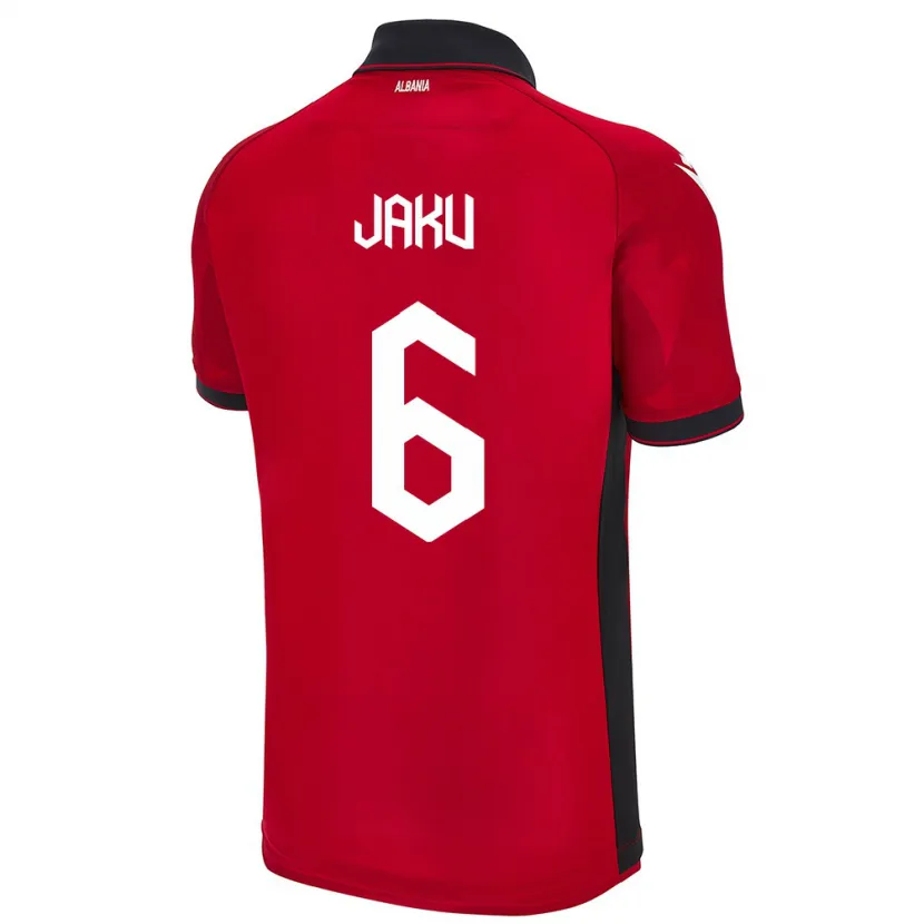 Danxen Mann Albania Jordi Jaku #6 Rød Hjemmetrøye Drakt Trøye 24-26 Skjorter T-Skjorte