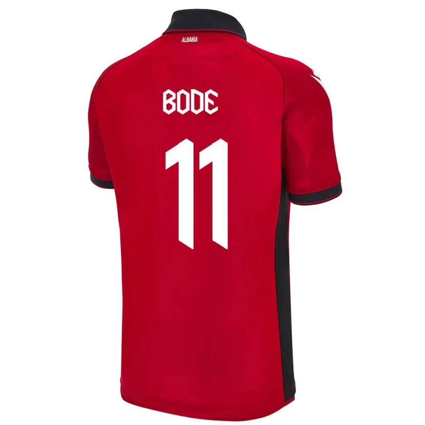 Danxen Mann Albania Ersi Bode #11 Rød Hjemmetrøye Drakt Trøye 24-26 Skjorter T-Skjorte