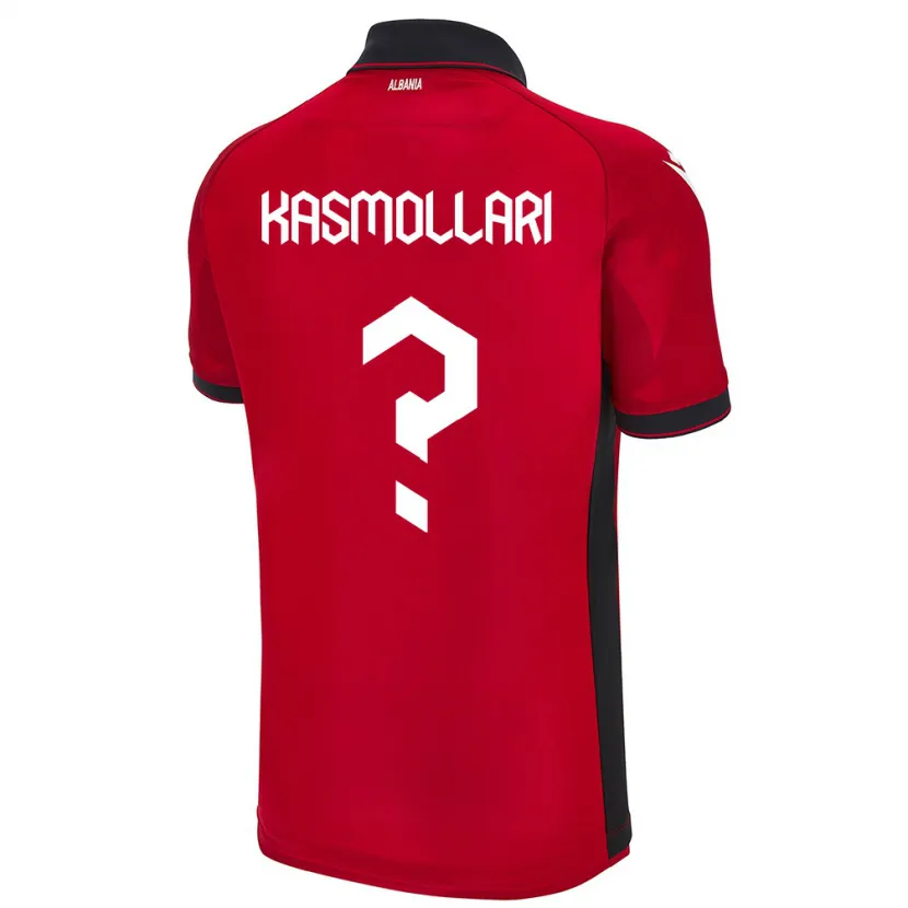 Danxen Mann Albania Oresti Kasmollari #0 Rød Hjemmetrøye Drakt Trøye 24-26 Skjorter T-Skjorte