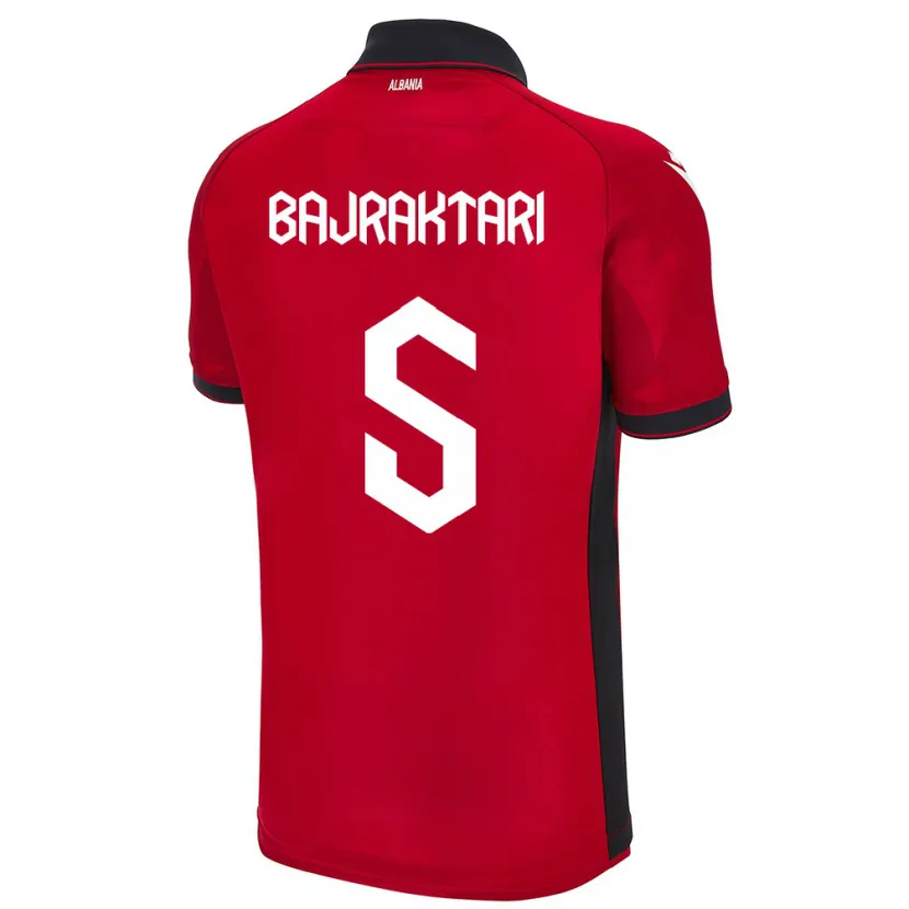 Danxen Mann Albania Arbiona Bajraktari #5 Rød Hjemmetrøye Drakt Trøye 24-26 Skjorter T-Skjorte