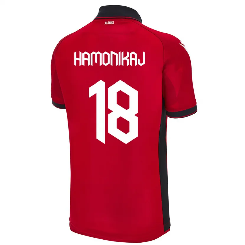 Danxen Mann Albania Klea Hamonikaj #18 Rød Hjemmetrøye Drakt Trøye 24-26 Skjorter T-Skjorte