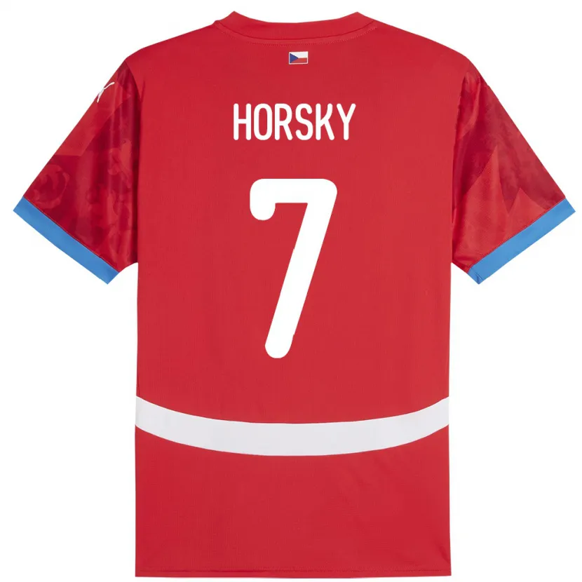 Danxen Mann Tsjekkia Filip Horsky #7 Rød Hjemmetrøye Drakt Trøye 24-26 Skjorter T-Skjorte