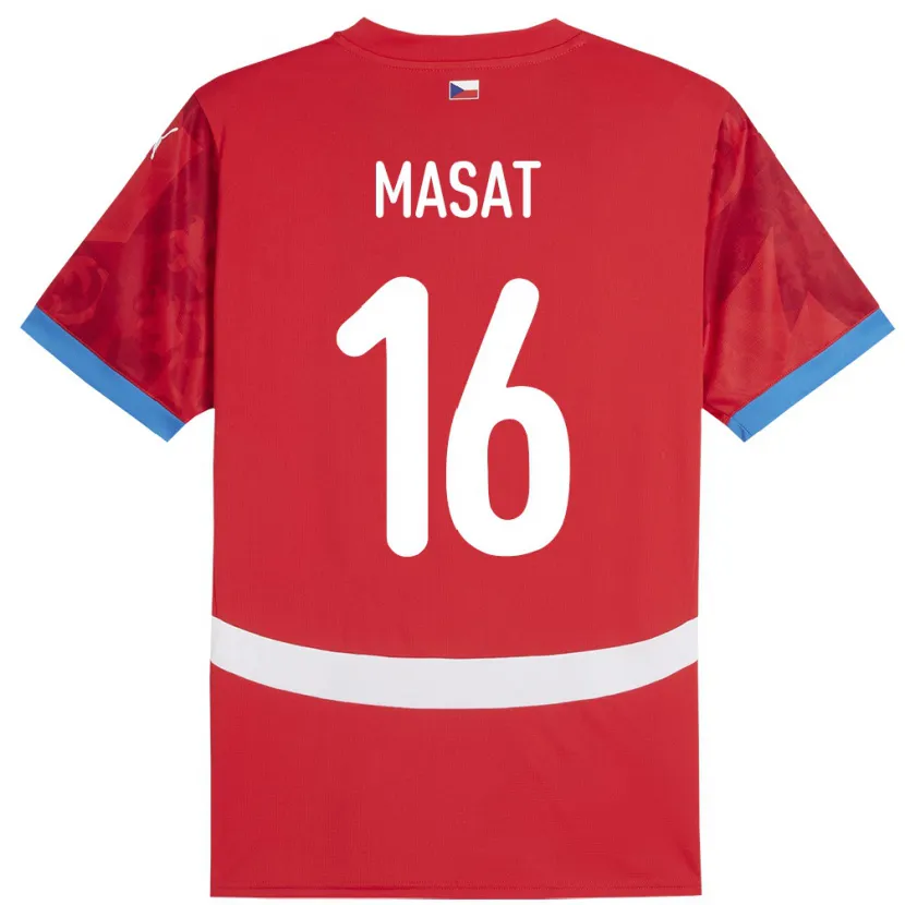 Danxen Mann Tsjekkia Jakub Masat #16 Rød Hjemmetrøye Drakt Trøye 24-26 Skjorter T-Skjorte