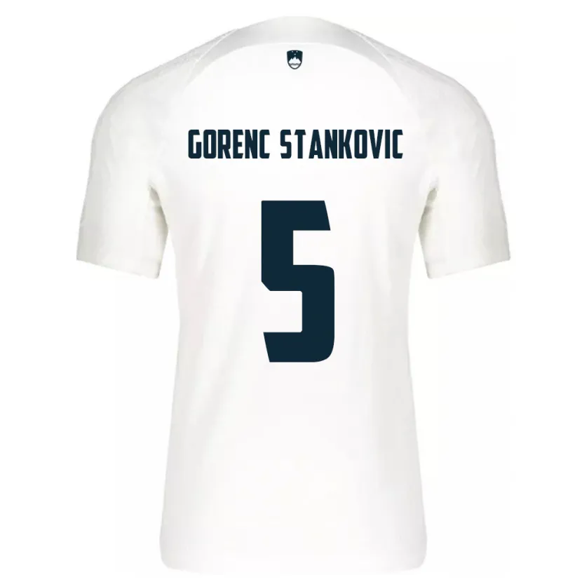 Danxen Mann Slovenia Jon Gorenc Stankovic #5 Hvit Hjemmetrøye Drakt Trøye 24-26 Skjorter T-Skjorte