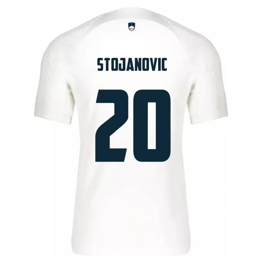 Danxen Mann Slovenia Petar Stojanović #20 Hvit Hjemmetrøye Drakt Trøye 24-26 Skjorter T-Skjorte