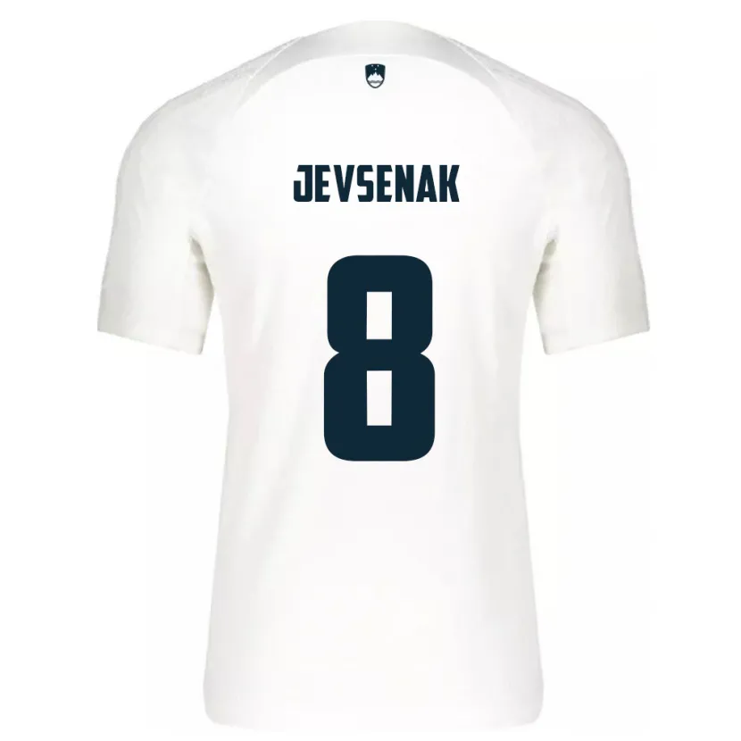 Danxen Mann Slovenia Florjan Jevsenak #8 Hvit Hjemmetrøye Drakt Trøye 24-26 Skjorter T-Skjorte
