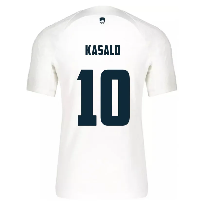Danxen Mann Slovenia Niko Kasalo #10 Hvit Hjemmetrøye Drakt Trøye 24-26 Skjorter T-Skjorte