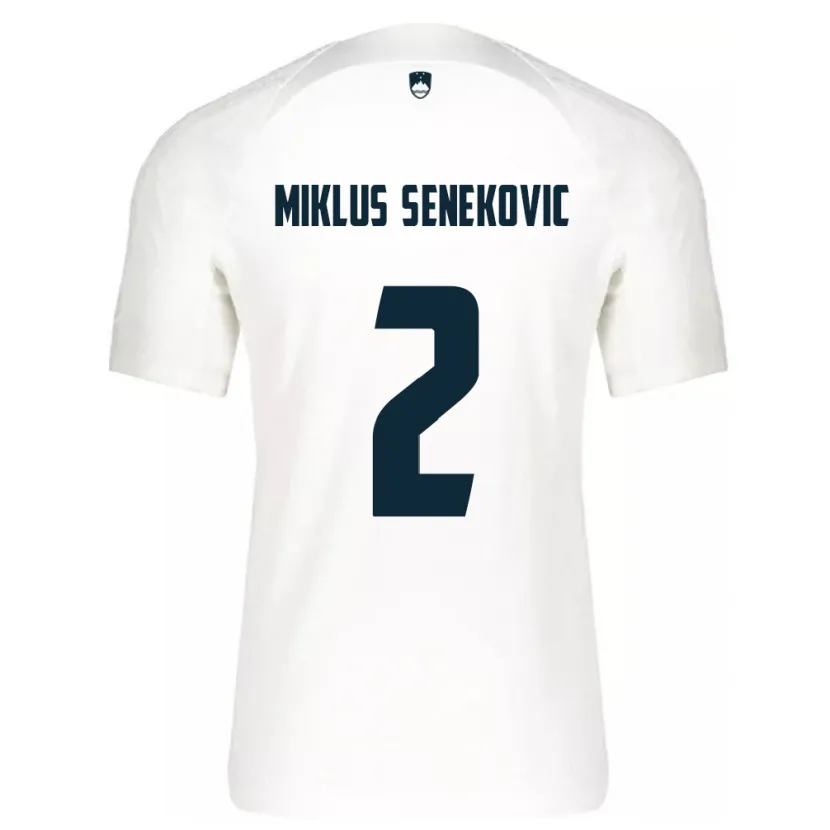 Danxen Mann Slovenia Gal Miklus Senekovic #2 Hvit Hjemmetrøye Drakt Trøye 24-26 Skjorter T-Skjorte