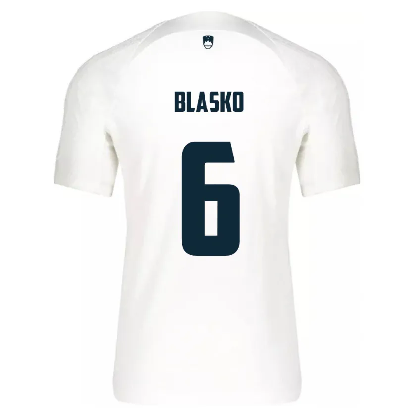 Danxen Mann Slovenia Svit Blasko #6 Hvit Hjemmetrøye Drakt Trøye 24-26 Skjorter T-Skjorte
