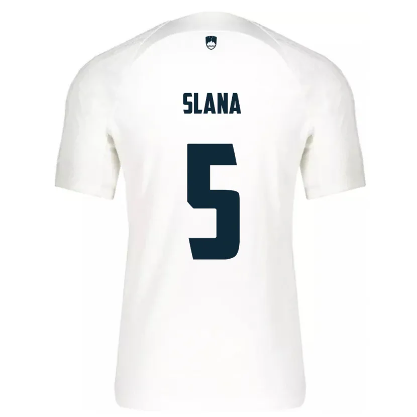 Danxen Mann Slovenia Filip Slana #5 Hvit Hjemmetrøye Drakt Trøye 24-26 Skjorter T-Skjorte