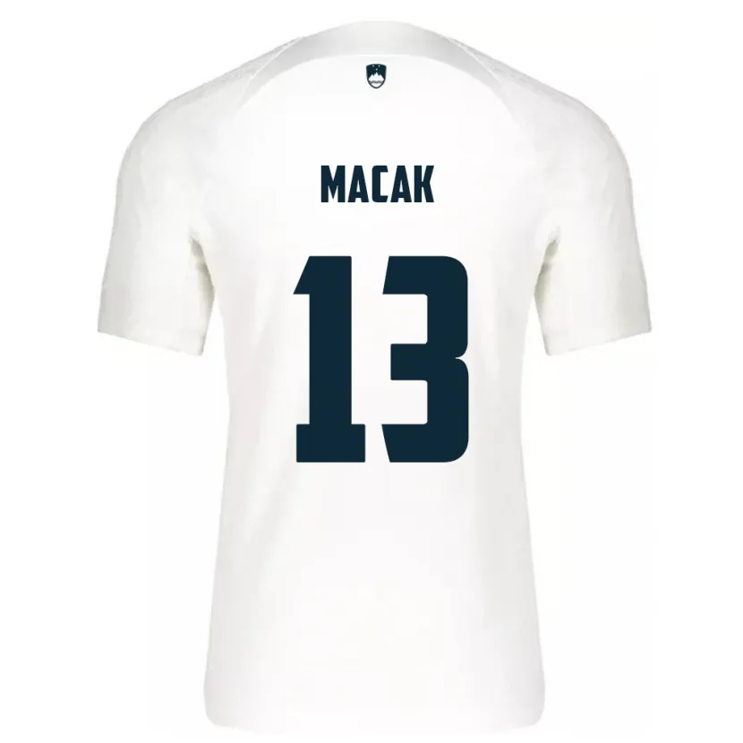 Danxen Mann Slovenia Tian Macak #13 Hvit Hjemmetrøye Drakt Trøye 24-26 Skjorter T-Skjorte