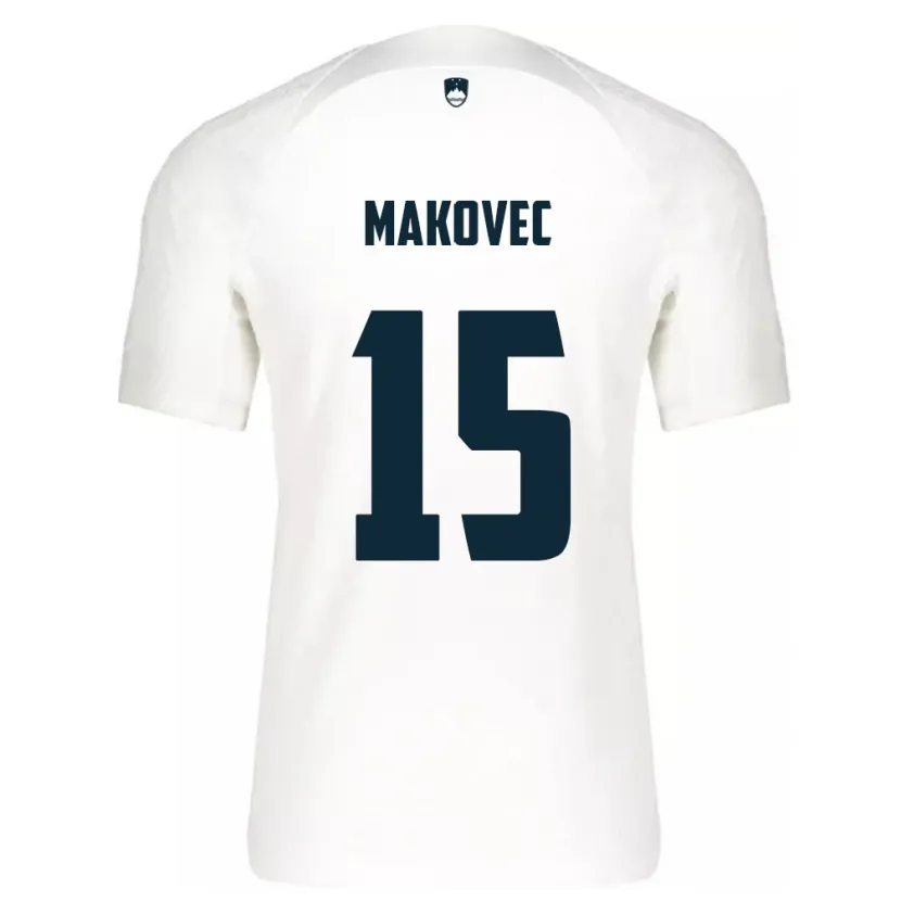 Danxen Mann Slovenia Sara Makovec #15 Hvit Hjemmetrøye Drakt Trøye 24-26 Skjorter T-Skjorte