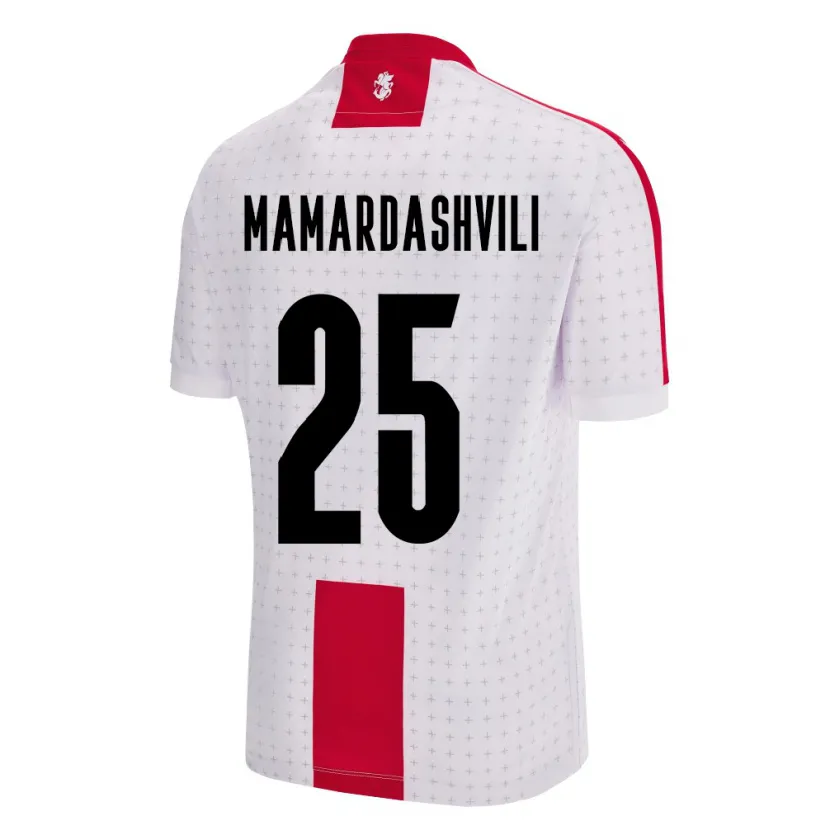 Danxen Mann Georgia Giorgi Mamardashvili #25 Hvit Hjemmetrøye Drakt Trøye 24-26 Skjorter T-Skjorte