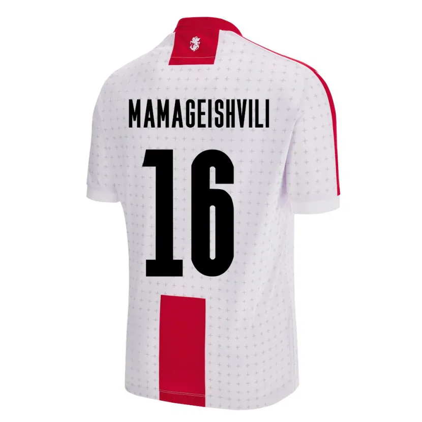 Danxen Mann Georgia Gizo Mamageishvili #16 Hvit Hjemmetrøye Drakt Trøye 24-26 Skjorter T-Skjorte