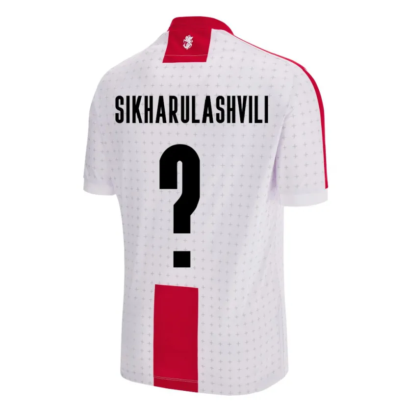 Danxen Mann Georgia Nika Sikharulashvili #0 Hvit Hjemmetrøye Drakt Trøye 24-26 Skjorter T-Skjorte