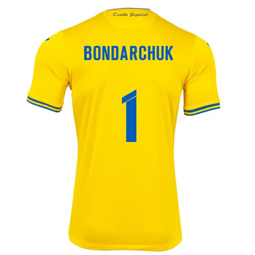 Danxen Mann Ukraina Daryna Bondarchuk #1 Gul Hjemmetrøye Drakt Trøye 24-26 Skjorter T-Skjorte