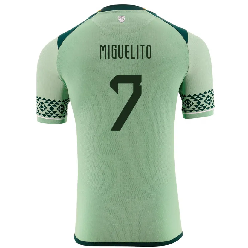 Danxen Mann Bolivia Miguelito #7 Lysegrønn Hjemmetrøye Drakt Trøye 24-26 Skjorter T-Skjorte