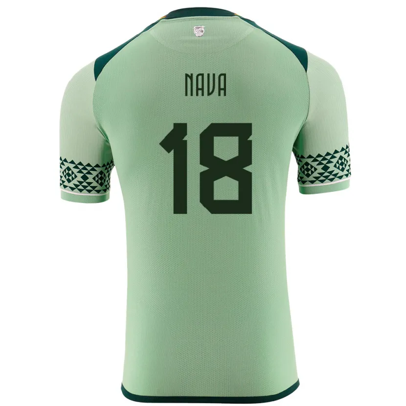Danxen Mann Bolivia Fernando Nava #18 Lysegrønn Hjemmetrøye Drakt Trøye 24-26 Skjorter T-Skjorte