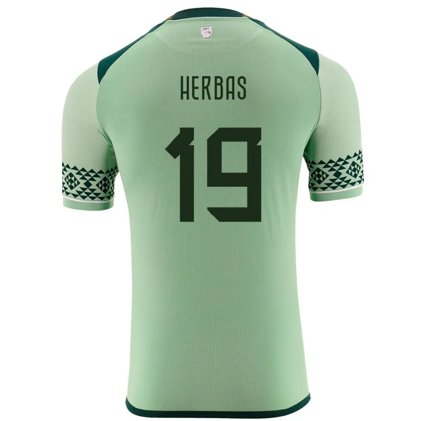 Danxen Mann Bolivia Alan Herbas #19 Lysegrønn Hjemmetrøye Drakt Trøye 24-26 Skjorter T-Skjorte