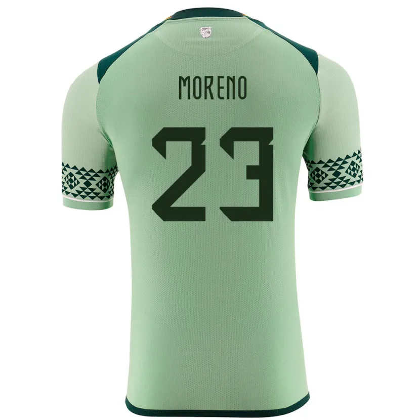 Danxen Mann Bolivia Leonel Moreno #23 Lysegrønn Hjemmetrøye Drakt Trøye 24-26 Skjorter T-Skjorte